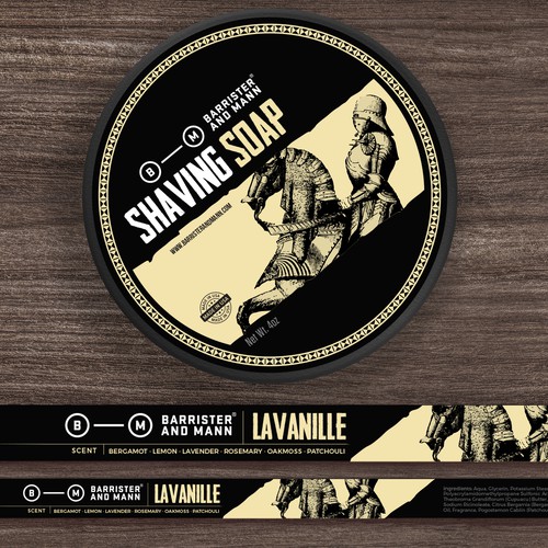 Design Updated and Stylish Labels for Our Best-Selling Men's Shaving Soap Réalisé par ADD778