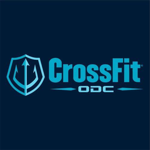 Logo pour une salle de CrossFit (France), thématique : trident, mer, odyssée, poseidon … Design by indraDICLVX