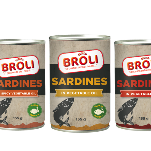 Wanted: New label for our BROLI sardines tins Design by Nelle1