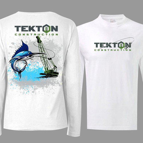 Create a tounament fishing team shirt for tekton construction