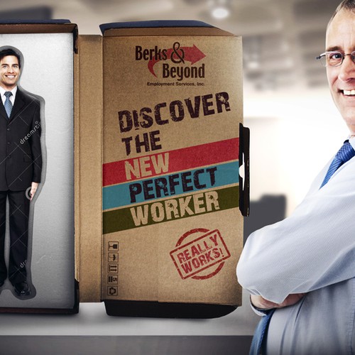 Design by _TOMdesign_ titled "Be creative in connecting employees and employers in Staffing.  Have Fun with this Ad, Multiple Winners (up to 3)"