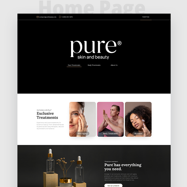 Website for a Skin and Beauty Company