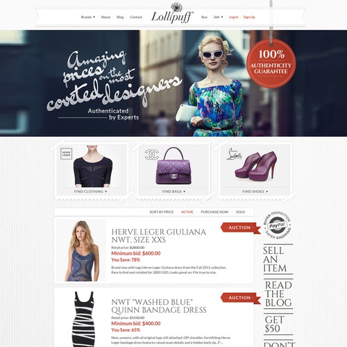 Website design for lollipuff, Web page design contest