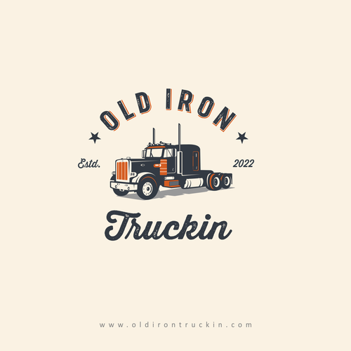 Vintage old school trucking Restoration and apparel brand Design by Kristanna