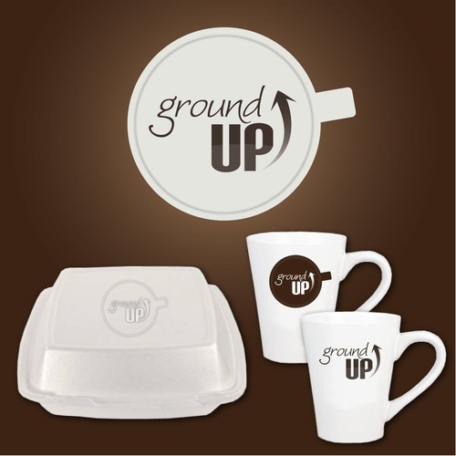 Create a logo for Ground Up - a cafe in AOL's Palo Alto Building serving Blue Bottle Coffee! Design by cjyount