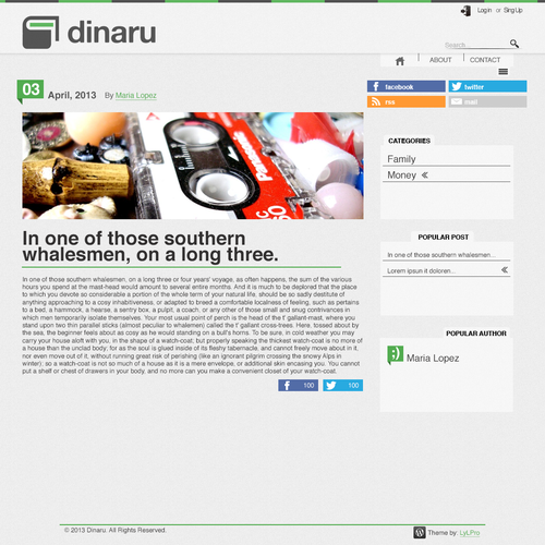 Diseño de página web propuesta en el concurso por Francisco Leiton