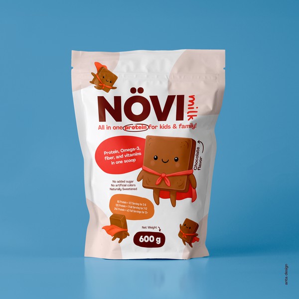 Design by Anta_design titled "Packaging for the kids protein"