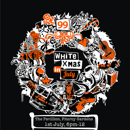 'Street art' style invitation for 99designs event! Design by Alien13