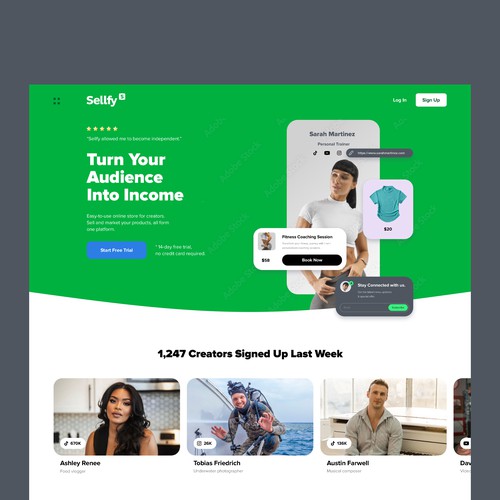 Designs | Design a new homepage version to appeal to online creators ...