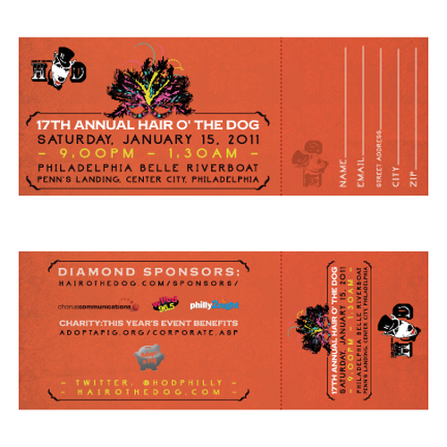 Black Tie Event Ticket Design Design by ra25
