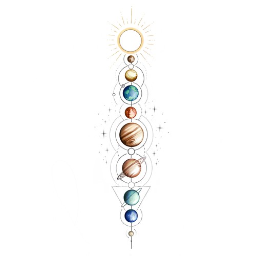 Planetary Tattoo Design Design by LunaMia