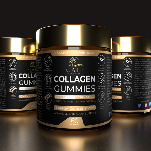 Cali Collagen Jar Label Design Contest (Luxury) Design by Parallax™