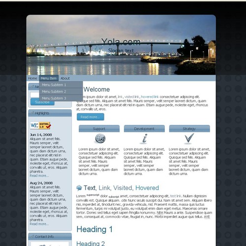1-3 Page Website Template Design von Raescu Iulian