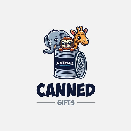 Create a fun logo for plush animals in a tin can Design by Brainbox Studio