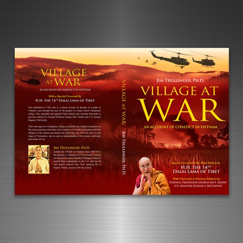 Cover for Third Edition of Classic Work on the Vietnam War. Special Foreword by H.H. the Dalai Lama. Design von Rav Astra