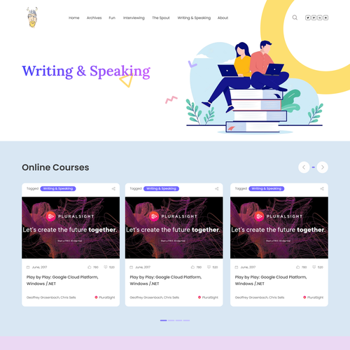 modern redesign for fun technical blog site Design by Xbeezi
