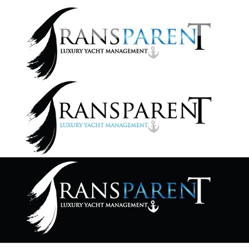 logo for TRANSPARENT Luxury Yacht Management Design by R.D. Designs