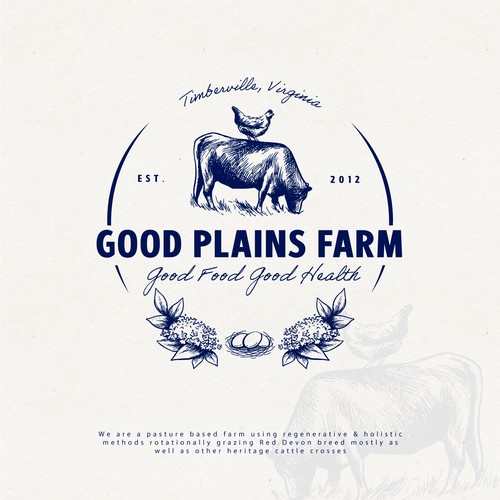 Create a unique logo that will stand out for a pasture based regenerative farm Design by Arty Dots