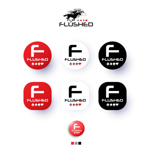 Flushed Icon Logo Design by i n s a n