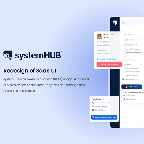 Redesign of SaaS UI Design by Creative juice ©