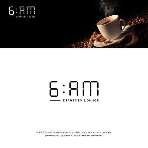 Design an enticing logo for 6 A.M. Espresso Lounge Design by alby letoy ✎