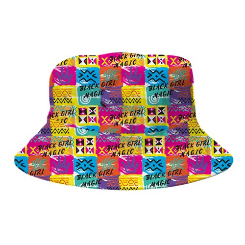 Bucket Hat Designs for Girls (black culture theme) Design by kirsen