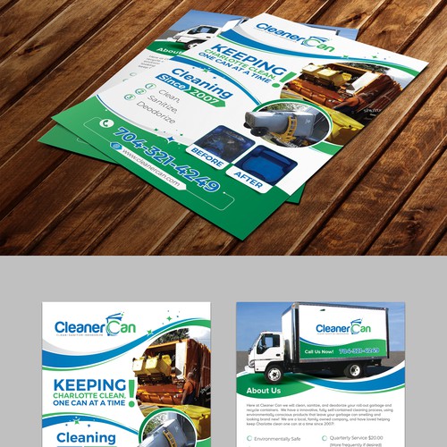 Design a Promotional Flyer for Our Trash Can Cleaning Business Design by idea@Dotcom