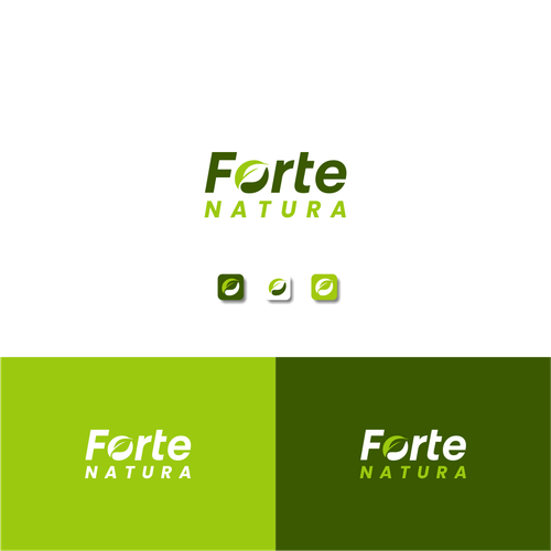 Forte Natura Logo that emphasizes on the word Forte (big) for natural health supplements Design by Bing.