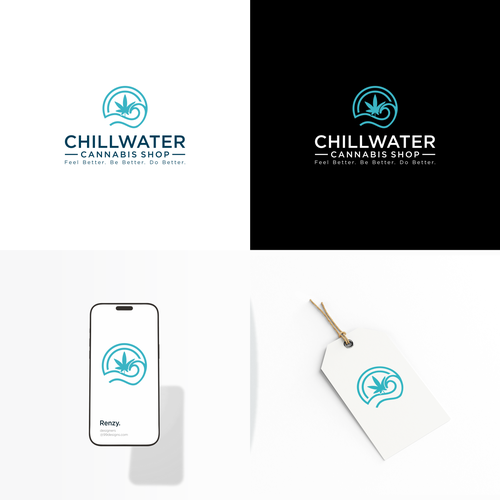 Chillwater Cannabis Shop Logo - Calm the Noise, Find Your Better Design by Renzy.