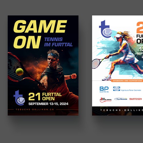 Aces & Action: Cool Flyer for a Tennis Tournament Design by P I X 3 L