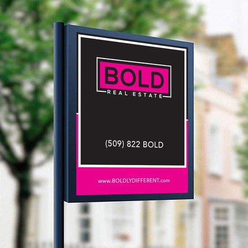 Bold Real Estate Sign Design by ★mmarif1982★