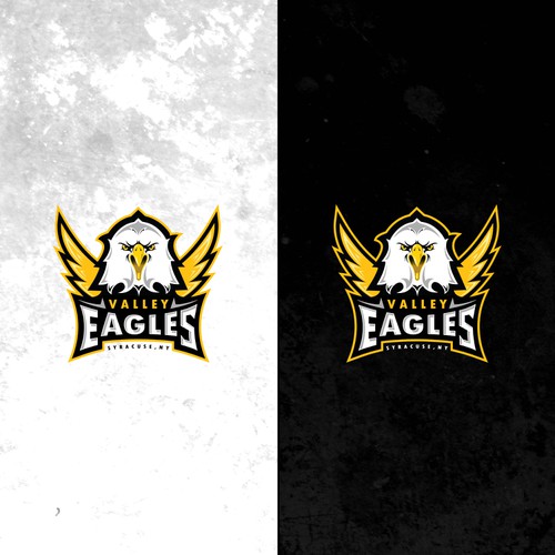 BOLD NEW SPORTS LOGO/EAGLE MASCOT needed for youth ice hockey association Design by Art Astronaut