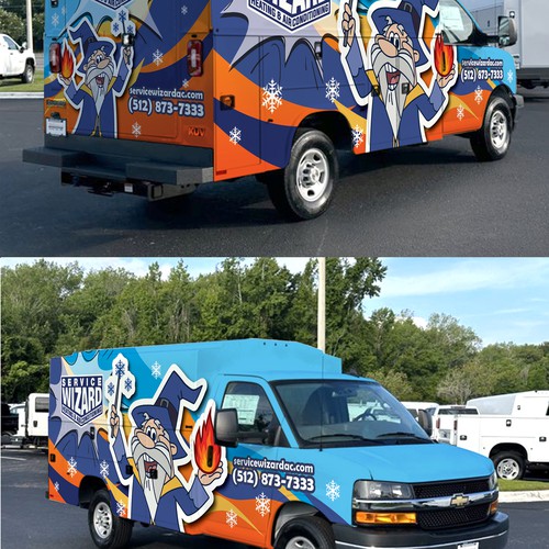 HVAC Service Van Wrap Design Design by RicardoRS