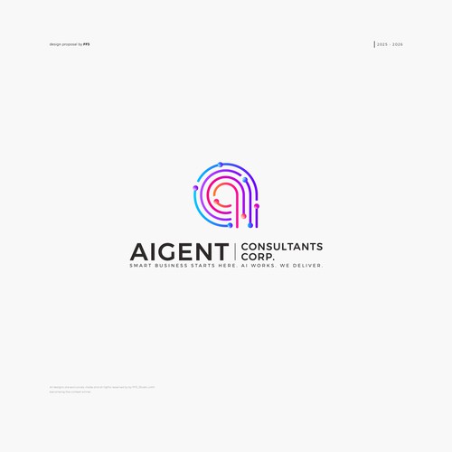 AI Agent Company: Appealing to small to medium sized businesses. Design by FF3