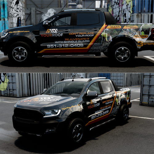 10xYourRoof - truck wrap Design by TANSA ART