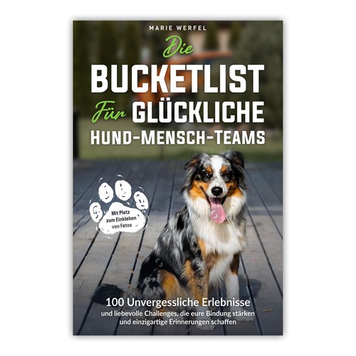 Design a harmonious, cute cover for a dog & human bucketlist Design by A_Ndesign