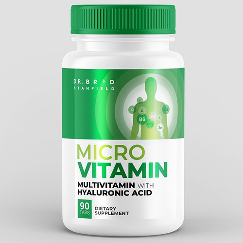 We Need a Vibrant and Scientifically-Inspired Label Design for MicroVitamin Design by Poroyo