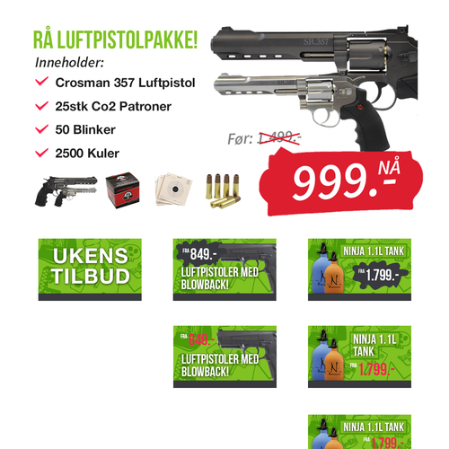 Design the best frontpage banners for a Airgun/Paintball Webstore! Design by Richmond Co
