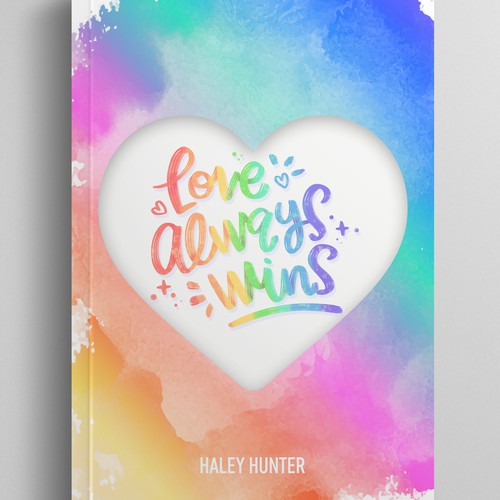 LGBTQ lesbian Loud and proud rainbow book cover To Attract readers Design by Pticaubica