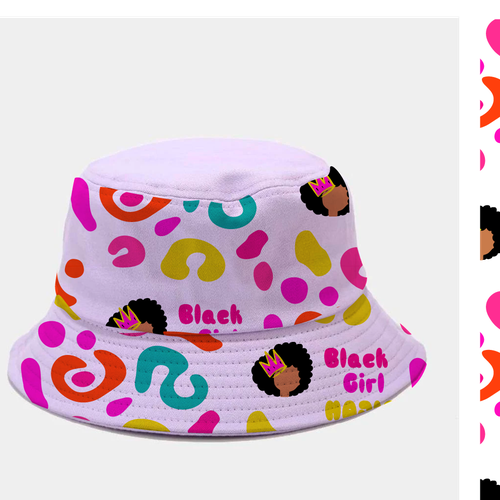 Bucket Hat Designs for Girls (black culture theme) Design by ash00 Designs