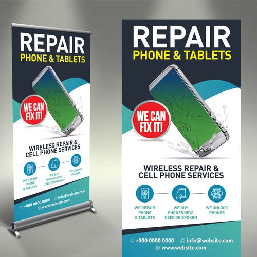 Phone Repair Poster デザイン by inventivao