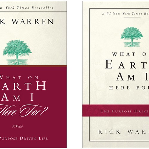 Book cover redesign for "What on Earth Am I Here For? The Purpose Driven Life" by Rick Warren Design by line14