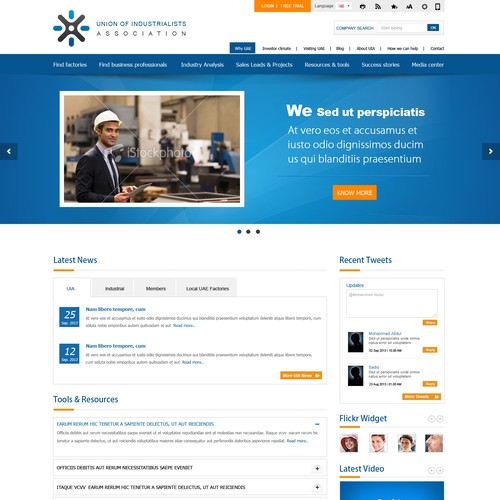$3000 GUARANTEED !! ****** Just a "homepage" design for the Industrialists Association Réalisé par Harshall