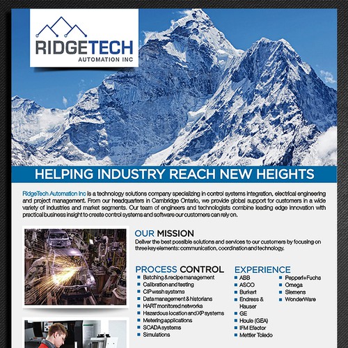 RidgeTech Automation - Marketing Documents Design by MAXX CREATIVE