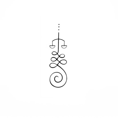 Unalome/Libra Scales Wrist Tattoo Design by LunaMia
