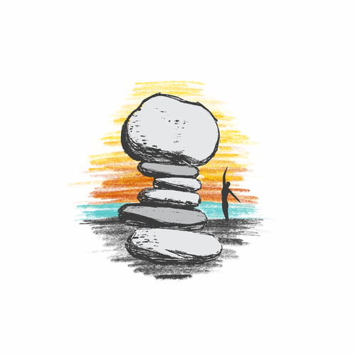 Stone formation picture as logo for coaching business Design by Lure Studio