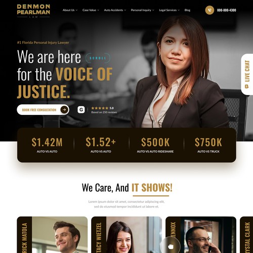 Sleek and modern Attorney website Design by MercClass