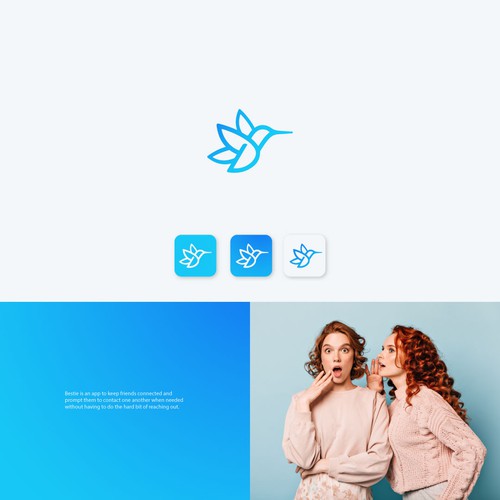 Stylish logo for start-up helping friends connect in time of need Design by irawanardy™