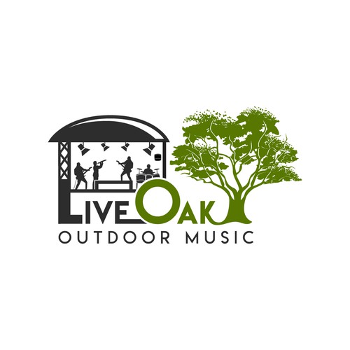 Live oak outdoor music venue | Logo design contest