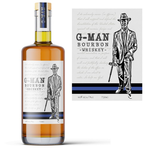 G-Man Whiskey Is seeking a distinctive design for our new brand. Design by sam2305